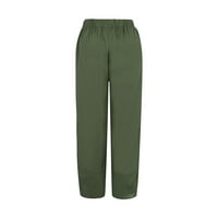 Vedolay Women Summer High Elastic struk čvrste boje rastezljivih ležernih labavih hlača, Army Green S