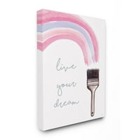 Stupell Industries žive svoj snova fraza boja akvarel duge Rainbow Design Elizabeth Tyndall, 16 20