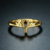 18K Zlatni moseni prsten