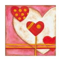 Zaštitni znak likovna umjetnost 'pop hearts iv Childrens art' platno umjetnost Nancy Slocum