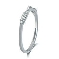 Prsten s dijamantima koji se mogu graditi u laboratoriju u 10-karatnom bijelom zlatu
