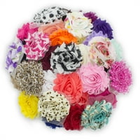 Shabby cvjetovi - ruže od tkanine od šifona - 2,5 - Uključeni krute tvari i otisci - ASPORTED COORY MI - Jednostruka