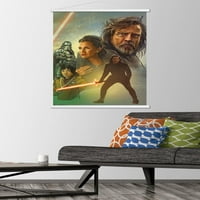 Zidni plakat Ratovi zvijezda: Posljednji Jedi-proslava s drvenim magnetskim okvirom, 22.375 34