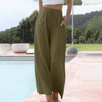Ženske hlače na rasprodaji ženske casual obične hlače Plus size udobne rastezljive hlače visokog struka široke