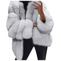 Vuneni kaput, zimski ženski casual krzneni kaput, kapuljača, vunena jakna od šerpe s patentnim zatvaračem, kaput,