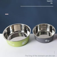 Zdjela za pse zdjela za pse s printom od nehrđajućeg čelika zdjela za mačke silikonska zdjela za hranu za pse