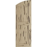 Stolarija od 12 12 52 dva jednaka ravna panela s eliptičnim gornjim kapcima od drveta, obložena smeđim