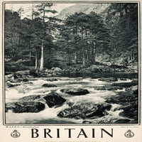 Britanski poster, Aberglaslin, Velški ispis postera Marije Evans iz biblioteke slika u mn