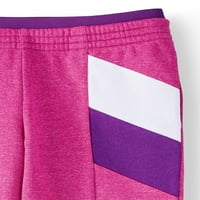 Sportske hlače od flisa u boji za aktivno trčanje