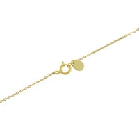 Ogrlica Marisol & Poppy CZ Moon u zlatu preko srebra za žene, tinejdžer