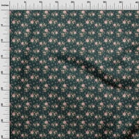 tamnoplave Pamučne tkanine s cvjetnim otiscima za šivanje na tkanini širine dvorišta
