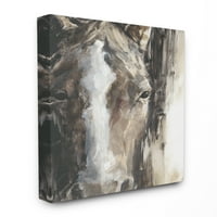 Stupell Industries Horse Eyes White Brown Animal slikati platno zidna umjetnost, 40, byethan Harper