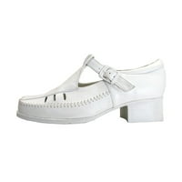 Sat udobnosti juno ženske široke širine t-rema Comfort kožne cipele bijele 5