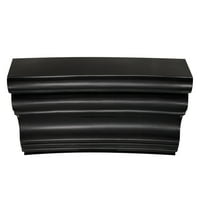 Pearl Mantels Crestwood Clean, sofisticirana vrhunska crna MDF Mantel polica, 72 l 10 d 5 H, precizna crna boja