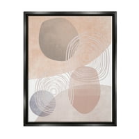 Spirale pastelni okrugli oblici apstraktna grafička umjetnost mlaz crni uokvireni umjetnički print zidna umjetnost