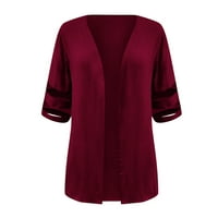 Ženski casual kardigan Plus size jednobojna bluza kratkih rukava modni široki udobni vrhovi