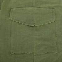 Muške teretne hlače u donjem dijelu-Ležerne rastezljive hlače otporne na habanje s puno džepova širokog kroja,