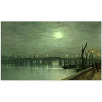 Zaštitni znak Art Battersea Bridge by Moonlight Canvas Art