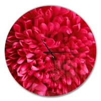 DesignArt 'Pink Aster cvjetne latice izbliza' Moderni zidni sat