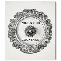 Avenue Runway Avenue Pijeva i alkoholna pića na zidno umjetničko platno otisci 'Press for Cocteils' Home dekor,