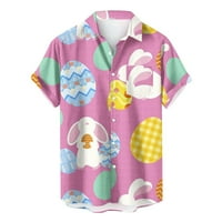 Havajske košulje za muškarce, ljetni vrhovi na plaži s printom na kopčanje, Ležerne lagane majice s džepovima,