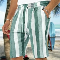 Muške Casual lagane Capri kratke hlače s elastičnim pojasom za vezanje i džepom za joga pojas za plažu