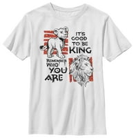 Majica s uzorkom Kralja lavova za dječake, bijela, mala