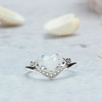 Prekrasni prstenovi za tinejdžere modni prsten u obliku srca novi nakit srce šareni dragi kamen Ženski nakit Ljubavni