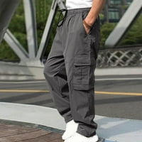 Rasprodaja hlača za muškarce muške teretne hlače uske ravne hlače s više džepova sportske kombinezone na otvorenom