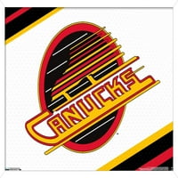 Vancouver Canucks - zidni poster s retro logotipom, uokviren 14,725 22,375