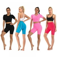 Slatke ženske ljetne rastezljive sportske kratke hlače za trčanje, fitness, teretanu, jogu, kratke uske hlače,