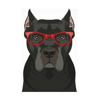 FURBABY Affiliates 'Cane Corso noseći hipsterske naočale' platno umjetnost