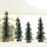Dekoracija božićnog drvca model cedra umjetni, izgleda kao prava stvar, fina izrada drvena podloga snijeg Mraz