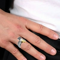Muški pozlaćeni prsten od orla od nehrđajućeg čelika
