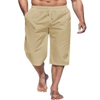 Muške Capri kratke hlače, donji dio s kravatom, Duge hlače visokog struka, muška odjeća za plažu ispod koljena,