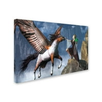 Zaštitni znak likovna umjetnost 'Elf Poziva platnene umjetnosti Pegasusa Daniel Eskridge