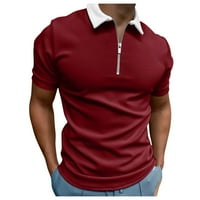 Muška ležerna košulja s patentnim zatvaračem, bluza s ovratnikom, košulja kratkih rukava, modna ležerna košulja,