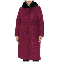 Popularni jesenski zimski kaputi za žensku zimsku odjeću plus veličina topla kaputa od kože pamučni kaput dugih