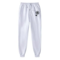 Ženske hlače sportske hlače srednjeg struka duge hlače s cvjetnim printom Ležerne Radne hlače za jogu putovanja